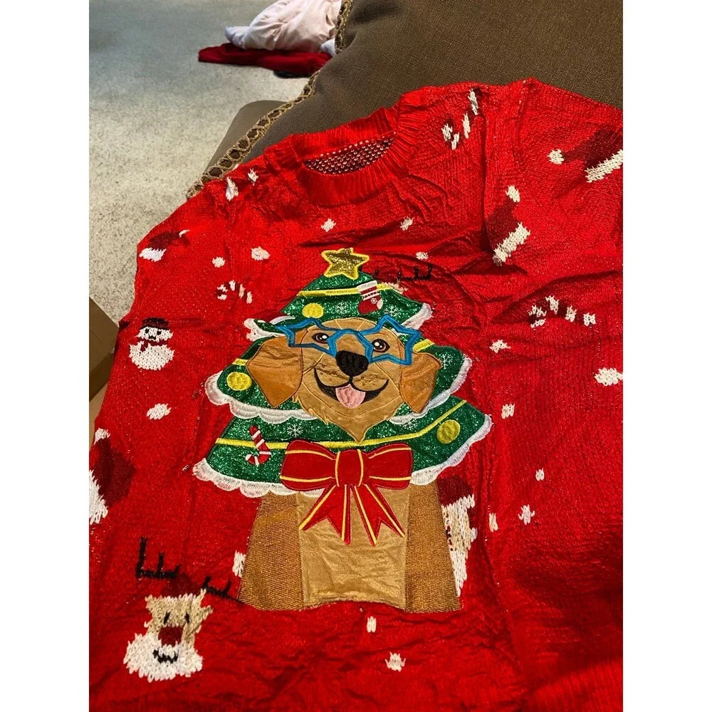 Unisex Kids Light Up Ugly Christmas Sweater  Funny Holiday Pullover - Cute NWT